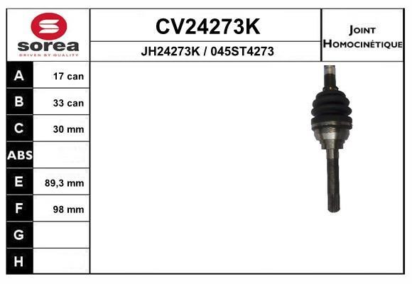 EAI CV24273K Joint Kit, drive shaft CV24273K