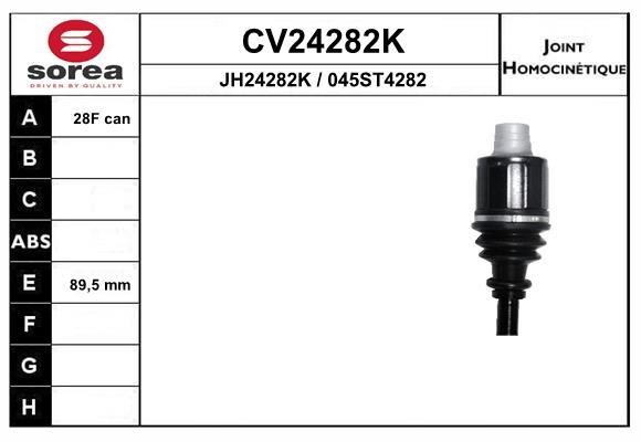 EAI CV24282K Joint Kit, drive shaft CV24282K