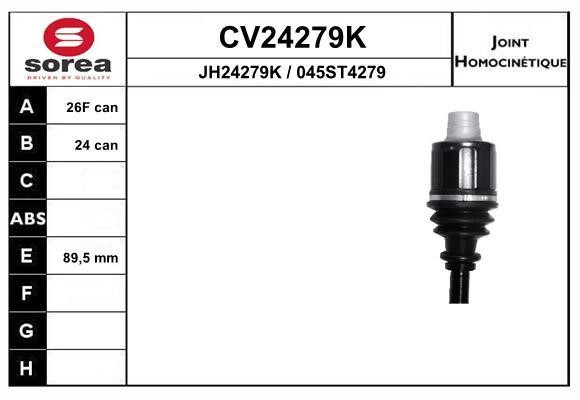 EAI CV24279K Joint Kit, drive shaft CV24279K