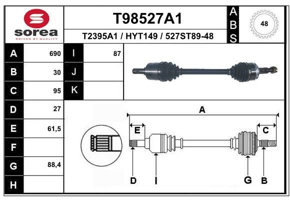 EAI T98527A1 Drive shaft T98527A1