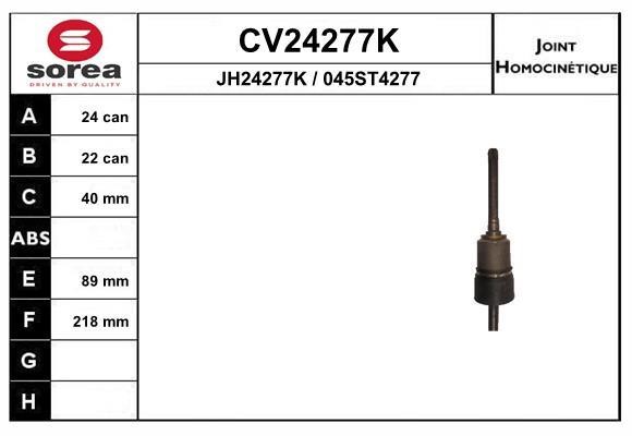 EAI CV24277K Joint Kit, drive shaft CV24277K