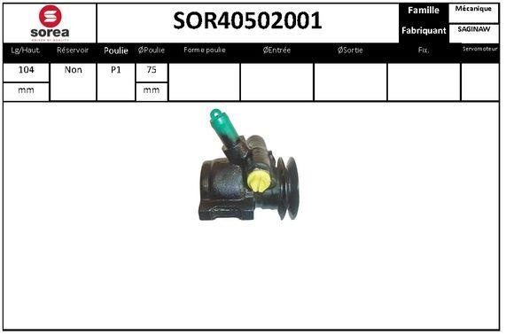 EAI SOR40502001 Hydraulic Pump, steering system SOR40502001