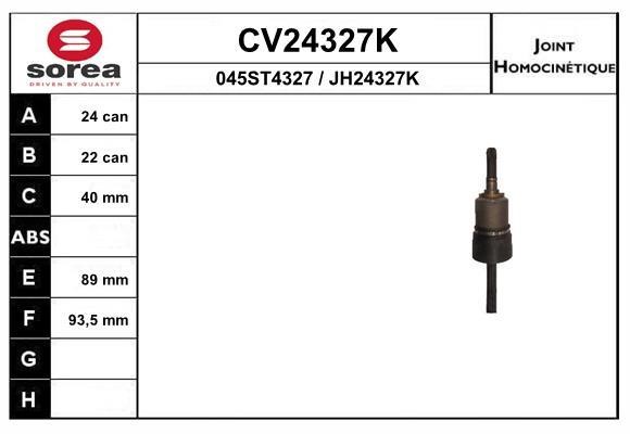 EAI CV24327K Joint kit, drive shaft CV24327K