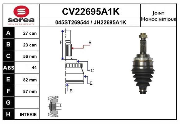 EAI CV22695A1K Joint kit, drive shaft CV22695A1K