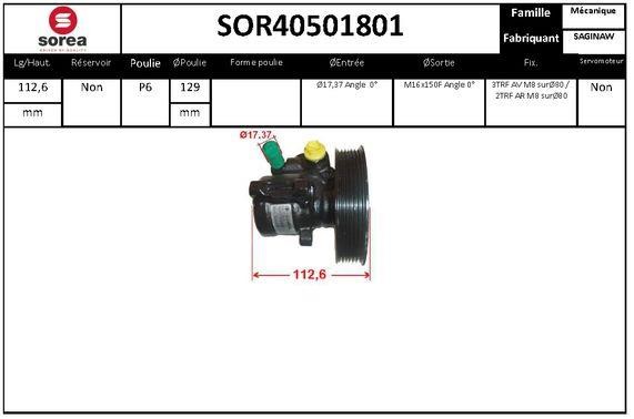 EAI SOR40501801 Hydraulic Pump, steering system SOR40501801