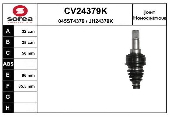 EAI CV24379K Joint kit, drive shaft CV24379K