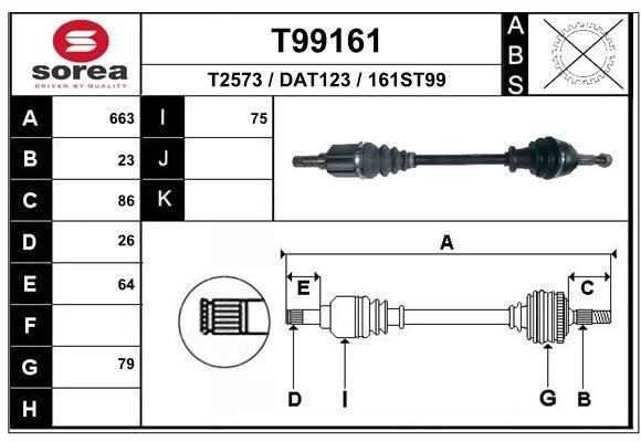 EAI T99161 Drive shaft T99161