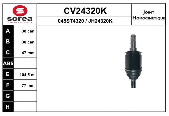 EAI CV24320K Joint kit, drive shaft CV24320K