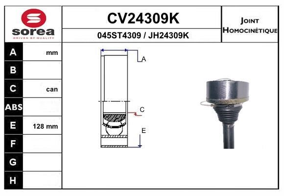 EAI CV24309K Joint kit, drive shaft CV24309K