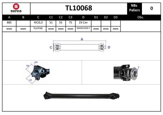 EAI TL10068 Propshaft, axle drive TL10068