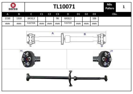 EAI TL10071 Propshaft, axle drive TL10071