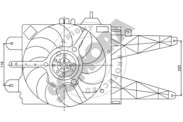 Somora 081330A Hub, engine cooling fan wheel 081330A