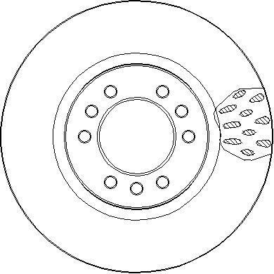 National NBD1627 Front brake disc ventilated NBD1627