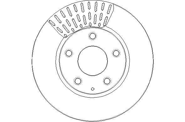 National NBD1907 Front brake disc ventilated NBD1907
