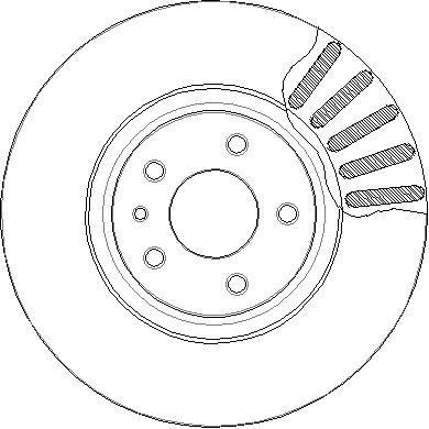 National NBD774 Front brake disc ventilated NBD774