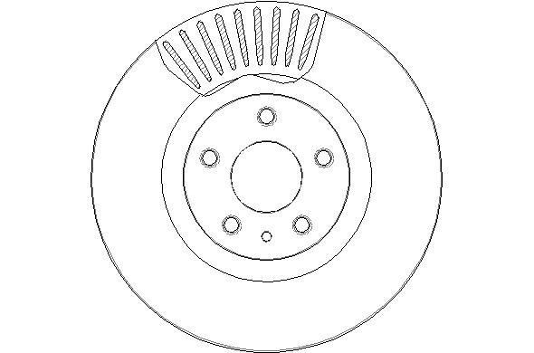 National NBD1898 Front brake disc ventilated NBD1898