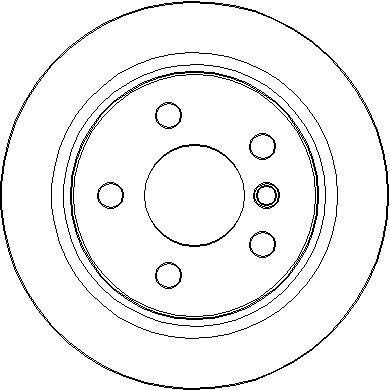 National NBD1936 Rear brake disc, non-ventilated NBD1936