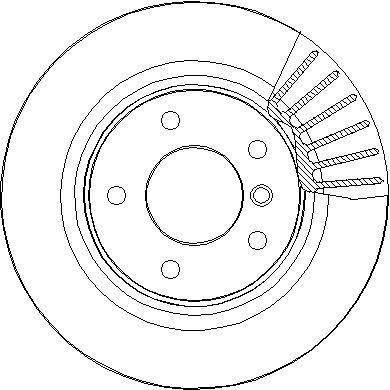 National NBD1304 Rear ventilated brake disc NBD1304