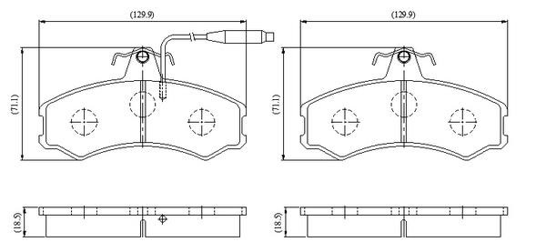 National NP3103 Brake Pad Set, disc brake NP3103