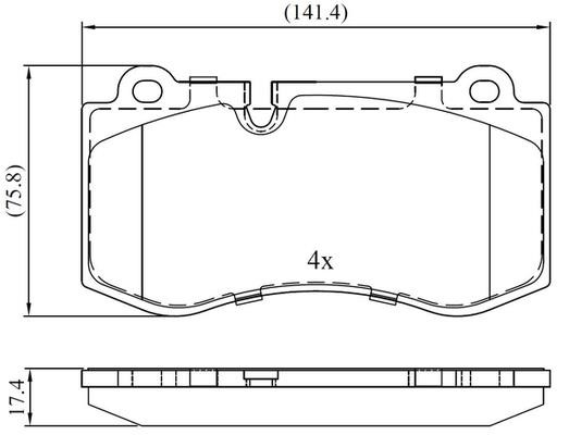 National NP3048 Brake Pad Set, disc brake NP3048