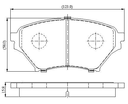 National NP3100 Brake Pad Set, disc brake NP3100