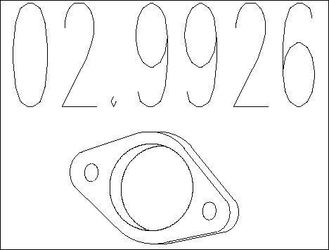 Mts 02.9926 Exhaust pipe gasket 029926