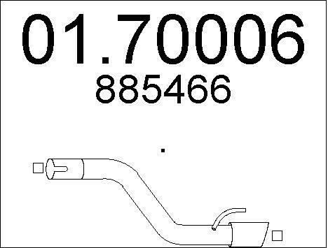 Mts 0170006 Exhaust pipe 0170006