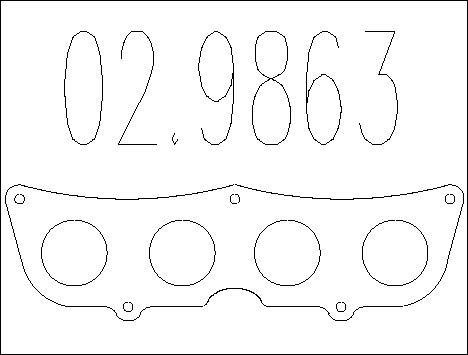 Mts 02.9863 Exhaust pipe gasket 029863