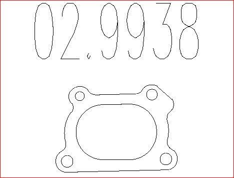 Mts 02.9938 Exhaust pipe gasket 029938