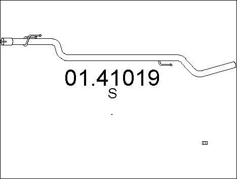 Mts 01.41019 Exhaust pipe 0141019