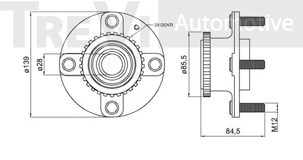 Trevi automotive WB1775 Wheel bearing kit WB1775
