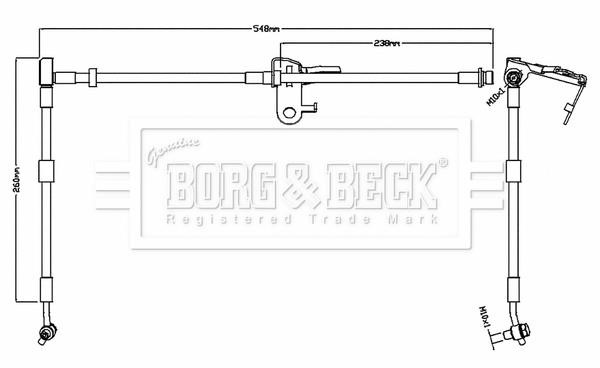Borg & beck BBH8739 Brake Hose BBH8739
