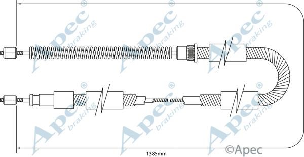 APEC braking CAB1327 Cable Pull, parking brake CAB1327