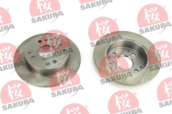 Sakura 605-40-6610 Rear brake disc, non-ventilated 605406610