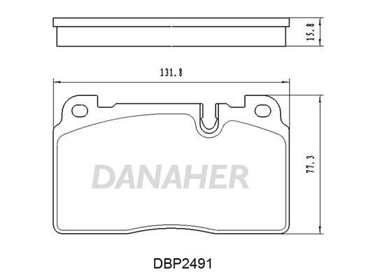 Danaher DBP2491 Brake Pad Set, disc brake DBP2491