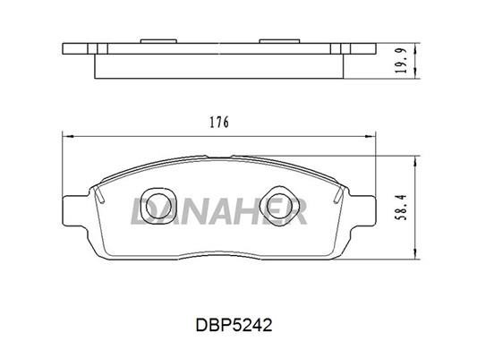 Danaher DBP5242 Brake Pad Set, disc brake DBP5242