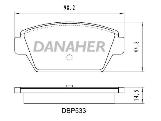 Danaher DBP533 Brake Pad Set, disc brake DBP533