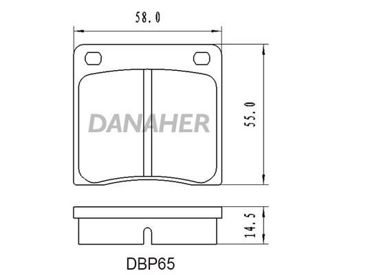 Danaher DBP65 Brake Pad Set, disc brake DBP65