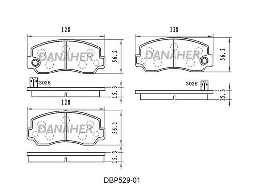Danaher DBP529-01 Brake Pad Set, disc brake DBP52901