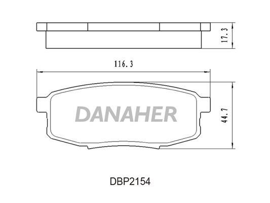 Danaher DBP2154 Brake Pad Set, disc brake DBP2154