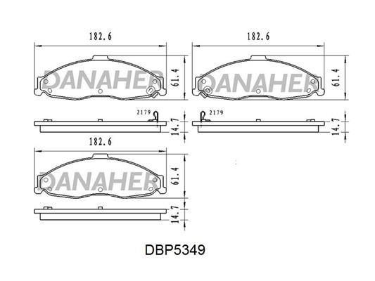Danaher DBP5349 Brake Pad Set, disc brake DBP5349