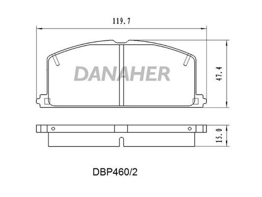 Danaher DBP460/2 Brake Pad Set, disc brake DBP4602