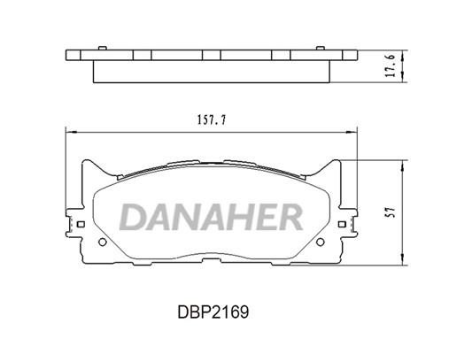 Danaher DBP2169 Brake Pad Set, disc brake DBP2169