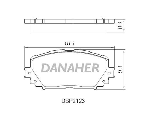 Danaher DBP2123 Brake Pad Set, disc brake DBP2123