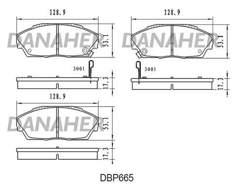 Danaher DBP665 Brake Pad Set, disc brake DBP665