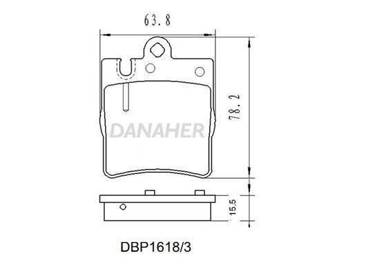 Danaher DBP1618/3 Brake Pad Set, disc brake DBP16183