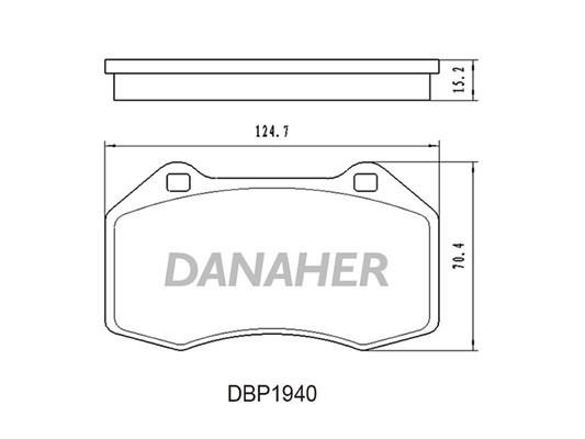 Danaher DBP1940 Brake Pad Set, disc brake DBP1940