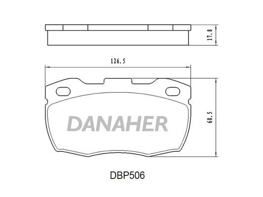 Danaher DBP506 Brake Pad Set, disc brake DBP506
