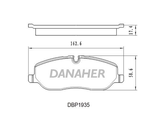 Danaher DBP1935 Brake Pad Set, disc brake DBP1935