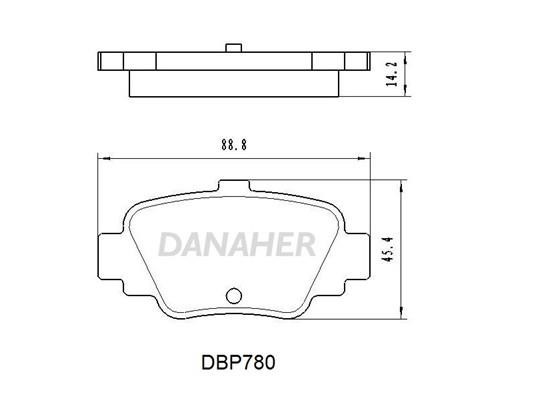 Danaher DBP780 Brake Pad Set, disc brake DBP780